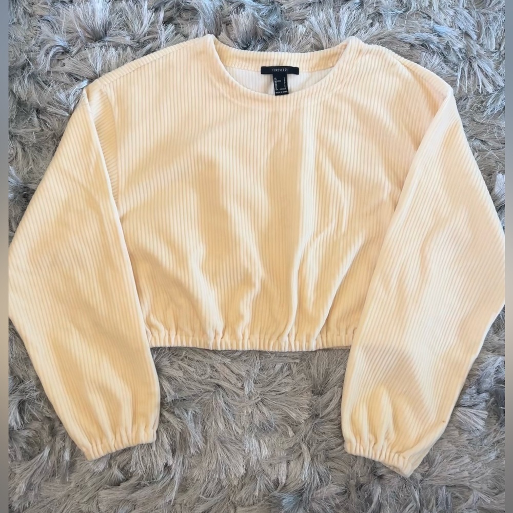 Yellow Cropped Sweater